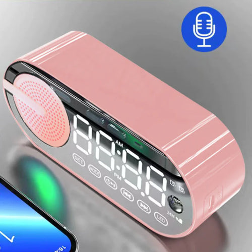 Bluetooth Alarm Clock Speaker with FM Subwoofer Portable