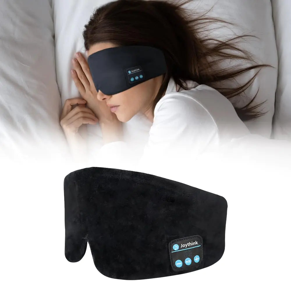 Joythink Sleep Headphones Silk Sleep Mask Adjustable Earbuds Wireless Bluetooth 5.3 Sleeping Eye Mask Travel Airplane Meditation Night Shift Music Eye Cover