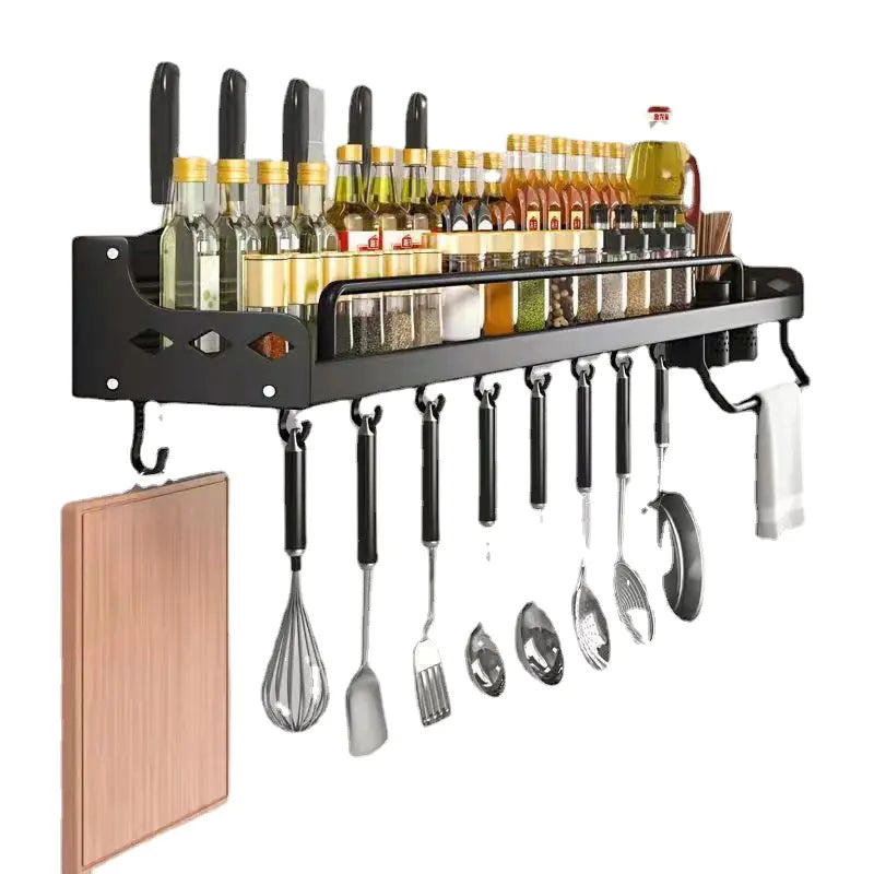 Wall-Mounted Multi-Function Kitchen Storage Rack